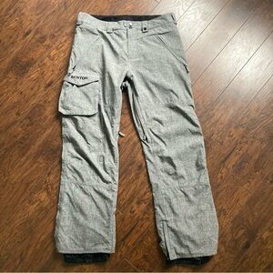 Burton DRYRIDE Snowboard Pants Grey Cargo Style Men’s L